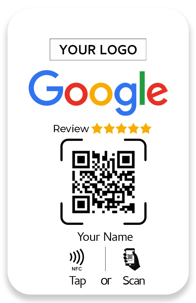 Customized NFC/RFID Google Review Card Version 1